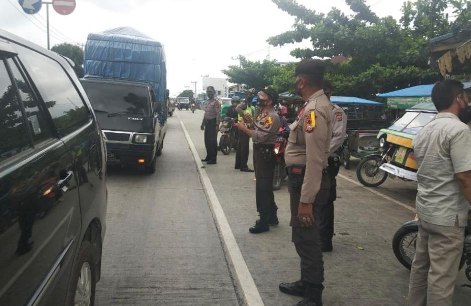 Polsek Pangkalan Kuras Kembali Lakukan Kegiatan Pencegahan Penyebaran Virus Corona