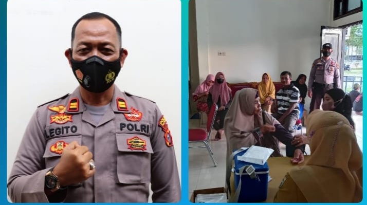 Bentuk Antibodi Masyarakat, Polsubsektor Pelalawan Gelar Vaksinasi 1, 2 dan Booster