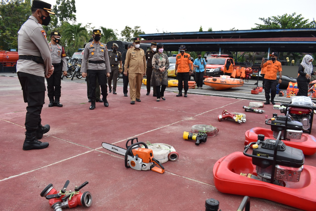 Antisipasi Bencana Alam, Polres Inhu Gelar Apel Peralatan