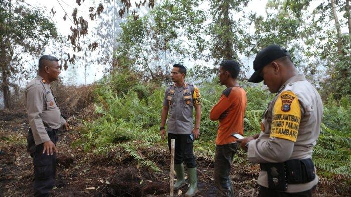 Kapolres Kampar Tinjau Kondisi Lahan Terbakar di Rimbo Panjang, Riau