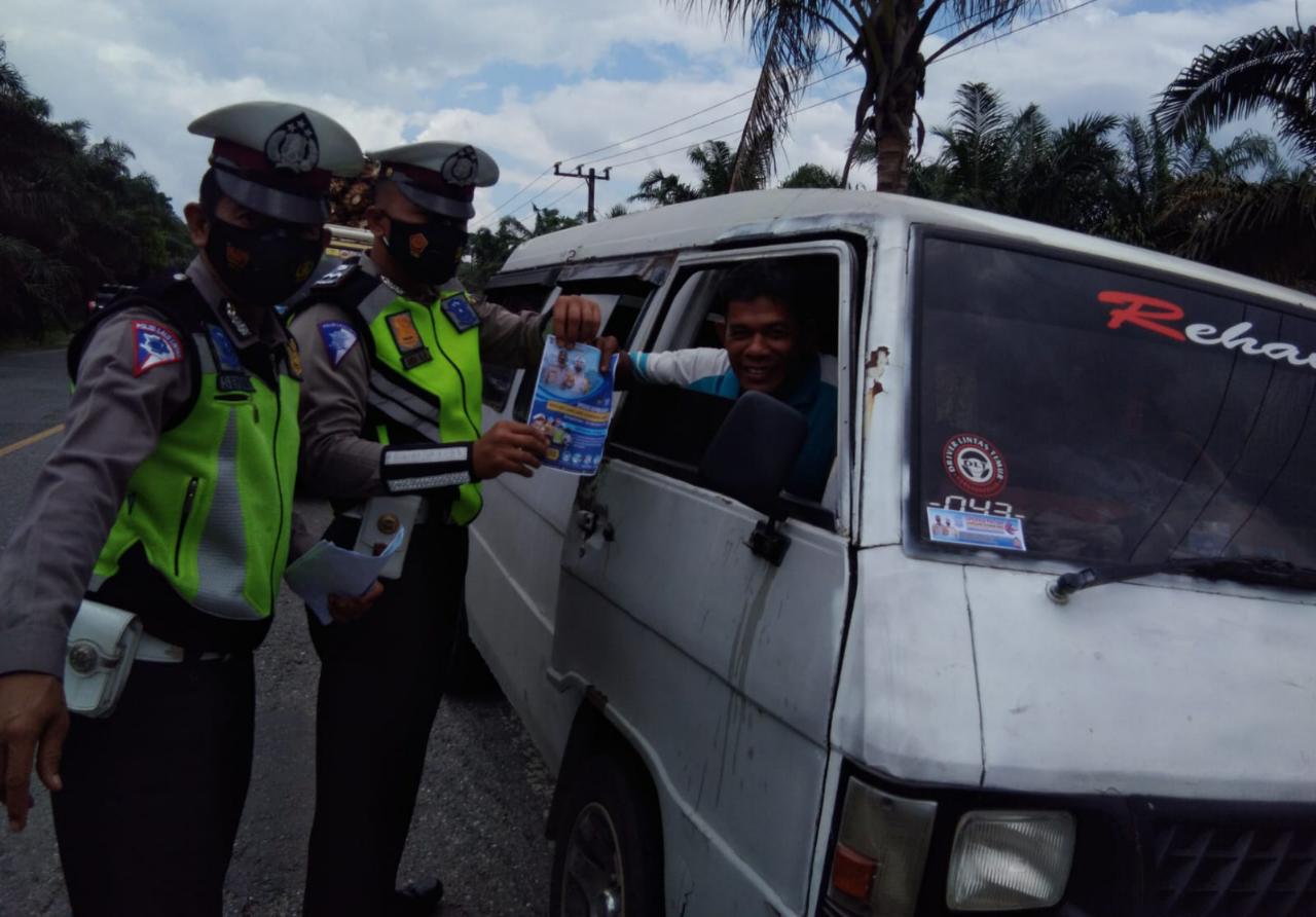 Polsek Bandar Sei Kijang Sosialisasi Kamseltibcar dan Prokes