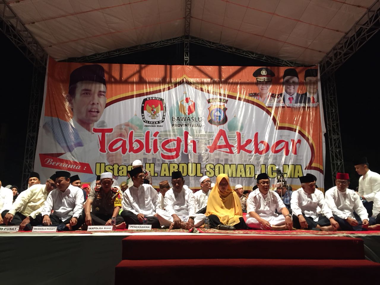 Tabligh Akbar Dalam Rangka Sosialisasi Pilkada Damai Dan Bersih Pilkada Riau