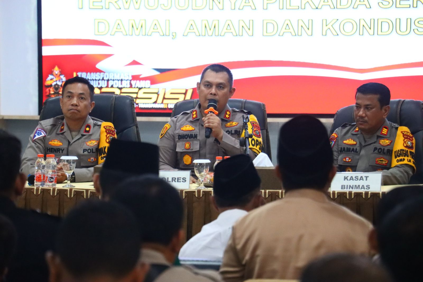 Kapolres Dumai, AKBP Dhovan Oktavianton, S.H., S.I.K., M.Si., memimpin kegiatan silaturahmi Kamtibmas