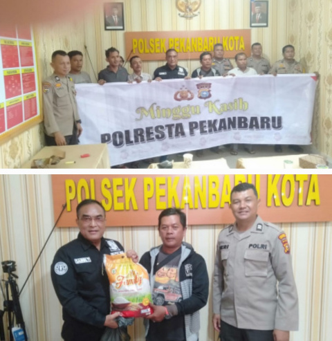 Kasi Humas Polresta Pekanbaru Pimpin Kegiatan Minggu Kasih Diwilayah Hukum Polsek Pekanbaru Kota