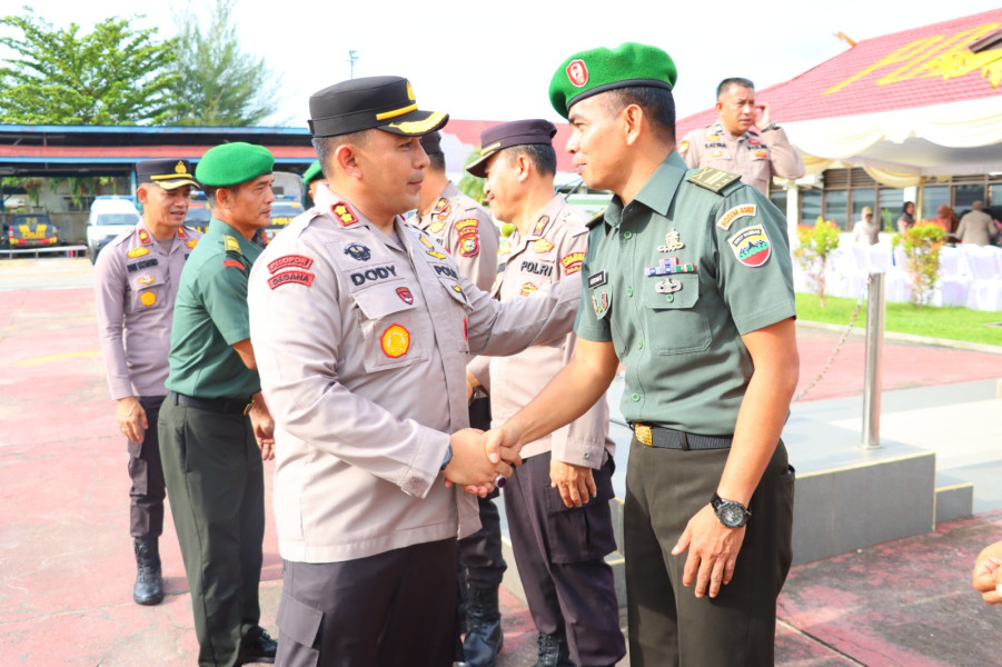 Pererat Sinergitas, Polres Inhu dan Kodim 0302 Inhu Gelar Halal Bihalal