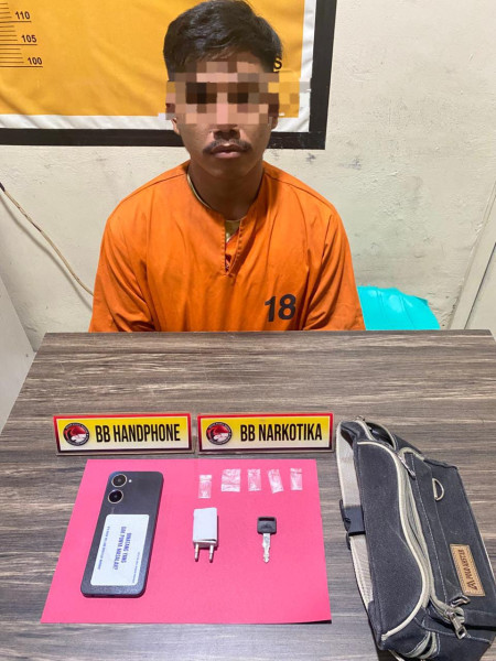 Pengedar Narkoba Ditangkap di Hotel Reni Inn Tembilahan, Polres Inhil Sita Shabu dan Motor KLX