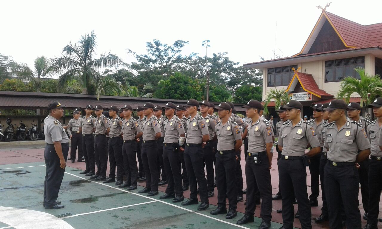 Brigadir Remaja Polres Inhil 2018 Laksanakan Kegiatan Apel di Halaman Polres Berjumlah 36 Orang