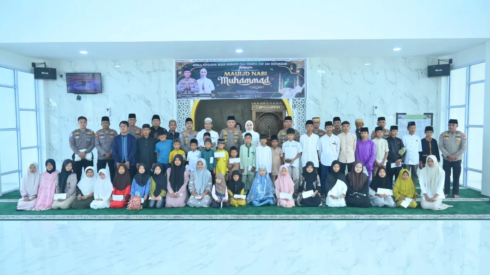 Polres Indragiri Hulu menggelar kegiatan peringatan Maulid Nabi Muhammad SAW 1448 H / 2026 M