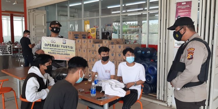 Polsek Ukui Terus Laksanakan Operasi Yustisi Pendisiplinan Prokes