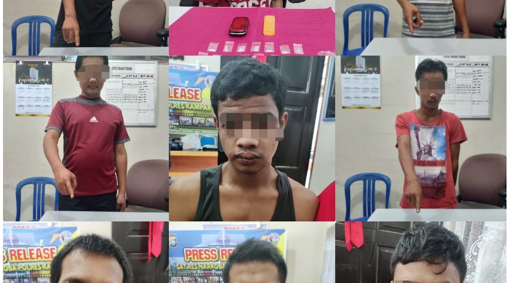Satuan Narkoba Polres Kampar Ringkus 9 Tersangka 