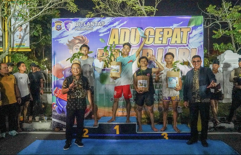 Polda Riau Gelar Lomba Lari, Cegah Balap Liar Saat Ramadhan