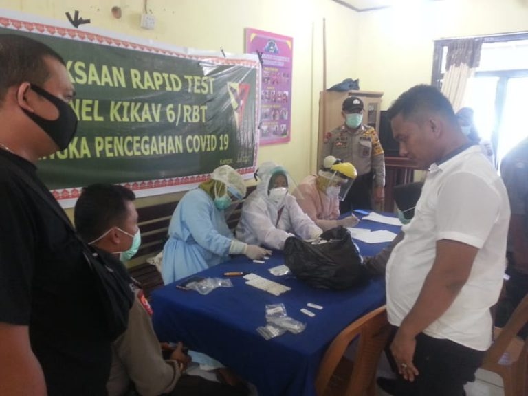 Polsek Siak Hulu Kampar Beserta Pasukan KIKAV-6 RBT Lakukan Test Ravid