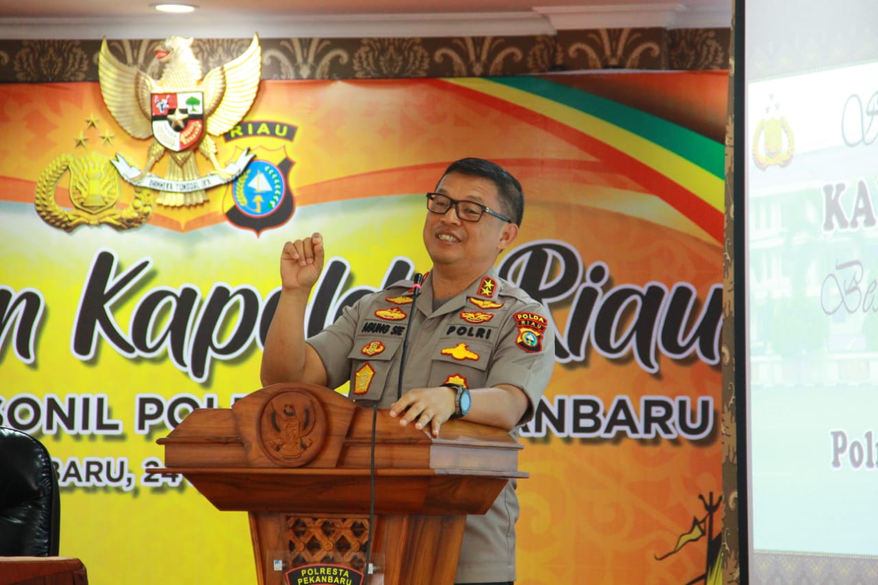 Lakukan Kunjungan Kerja Ke Polresta Pekanbaru, Ini Pesan Kapolda Riau
