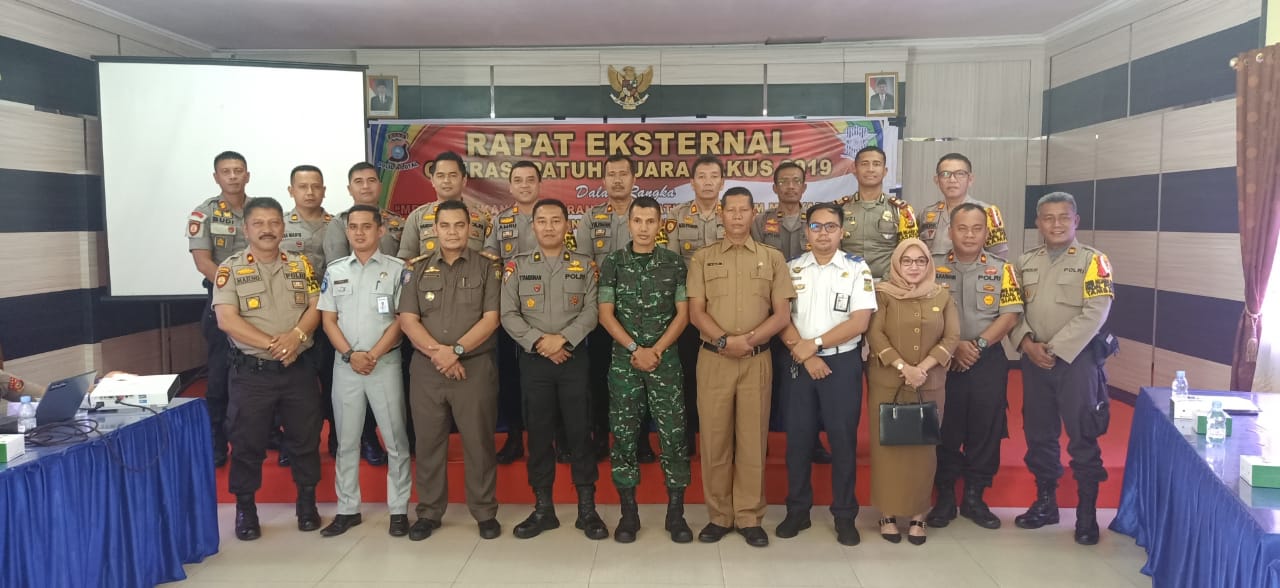 Kabag Ops Polres Kampar Pimpin Gelar Rapat Eksternal Operasi Patuh Muara Takus 2019