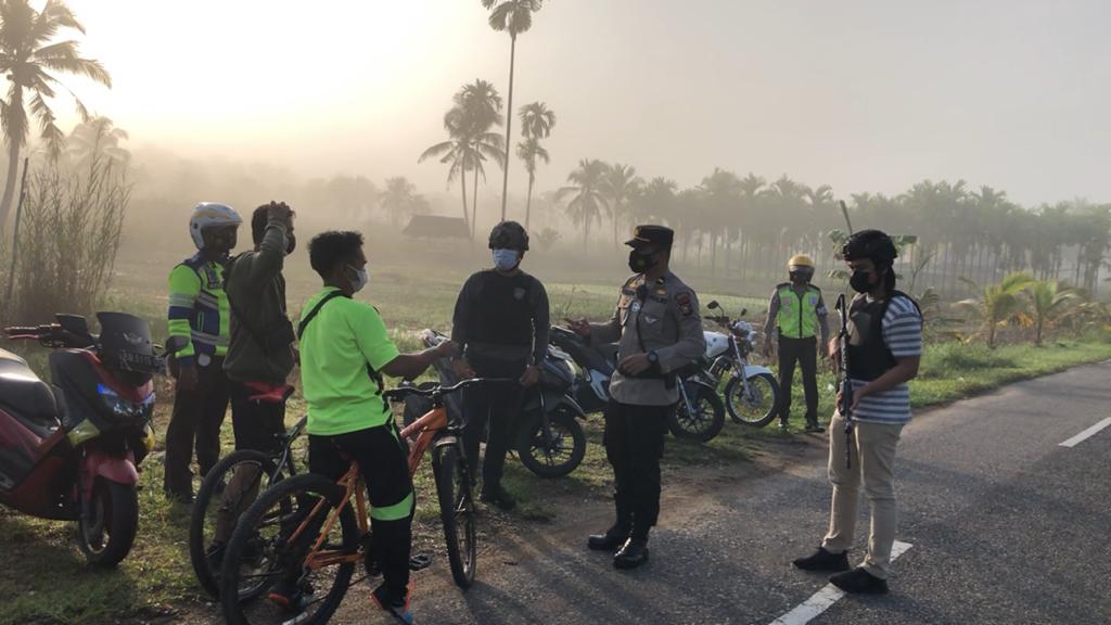 Ciptakan Rasa Aman Bagi Pesepeda, Satgas Anti Begal Sepeda Polres Inhil Laksanakan Patroli