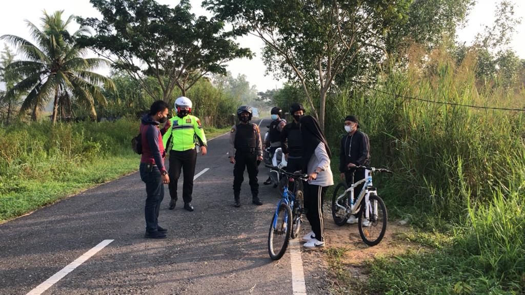 Jamin Keamanan Pesepeda, Polres Inhil Gelar Patroli