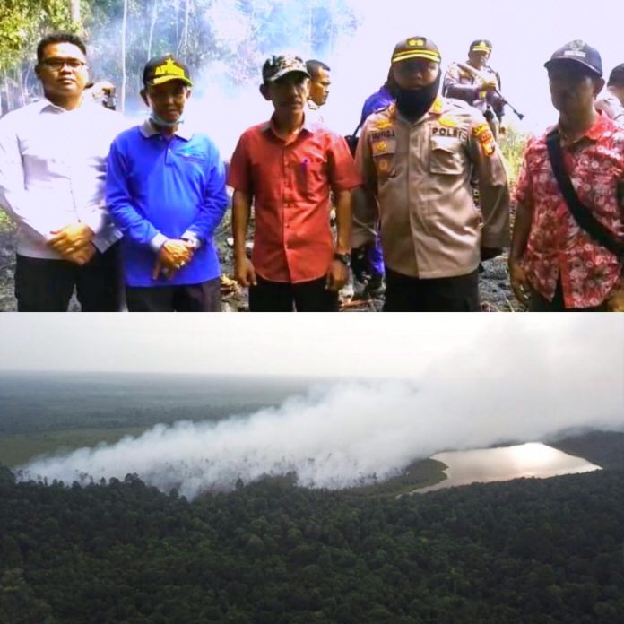 Kapolres Kepulauan Meranti Sigap Dalam Penangananan Titik Api Di Desa Penyagon, Rangsang
