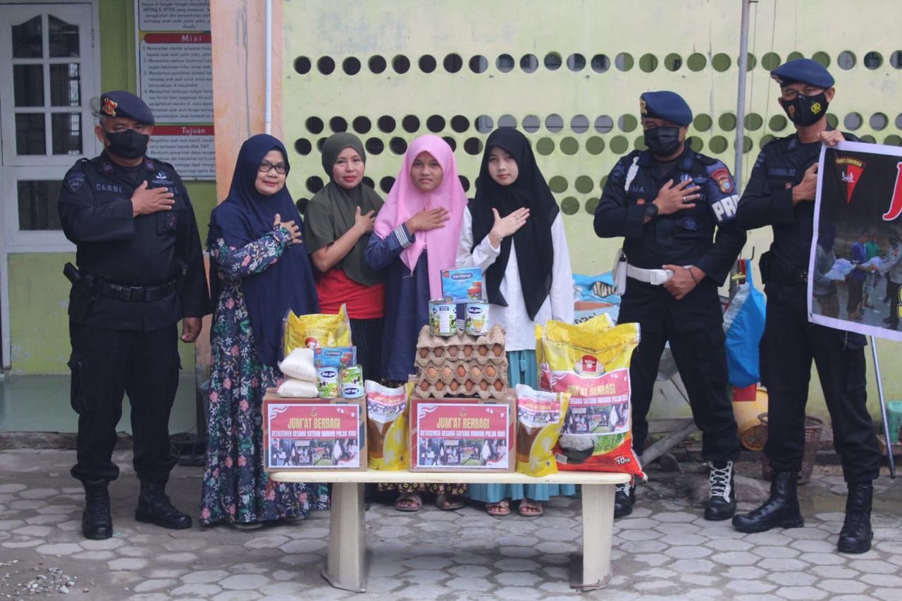 Detasemen Gegana Peduli, Sambang Panti Asuhan, Bagikan Sembako