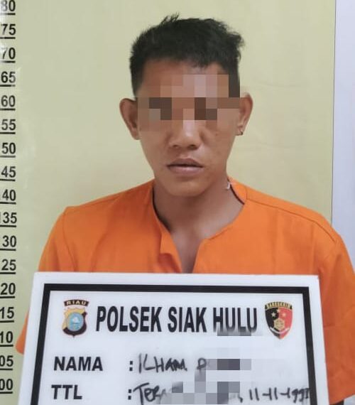 Ketahuan Pemilik Rumah, Pelaku Pencurian di Siak Hulu ini Dijemput Polisi Kerumahnya