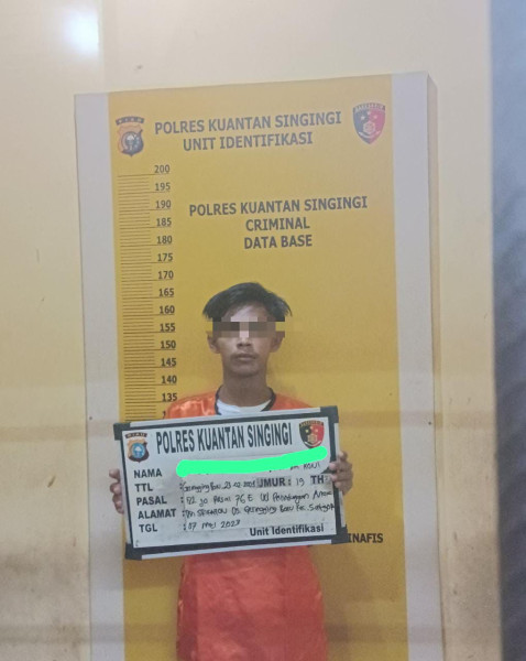 Polres Kuansing Tangkap Pemuda Terduga Pelaku Cabul Terhadap Anak