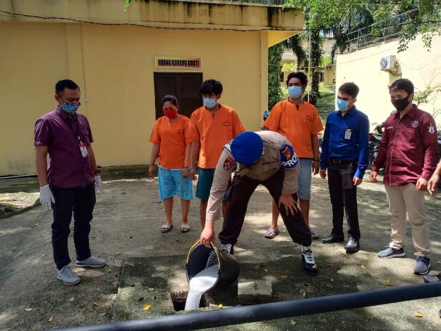 Polres Rohil Kembali Musnahkan Barang Bukti Narkoba Jenis Sabu 