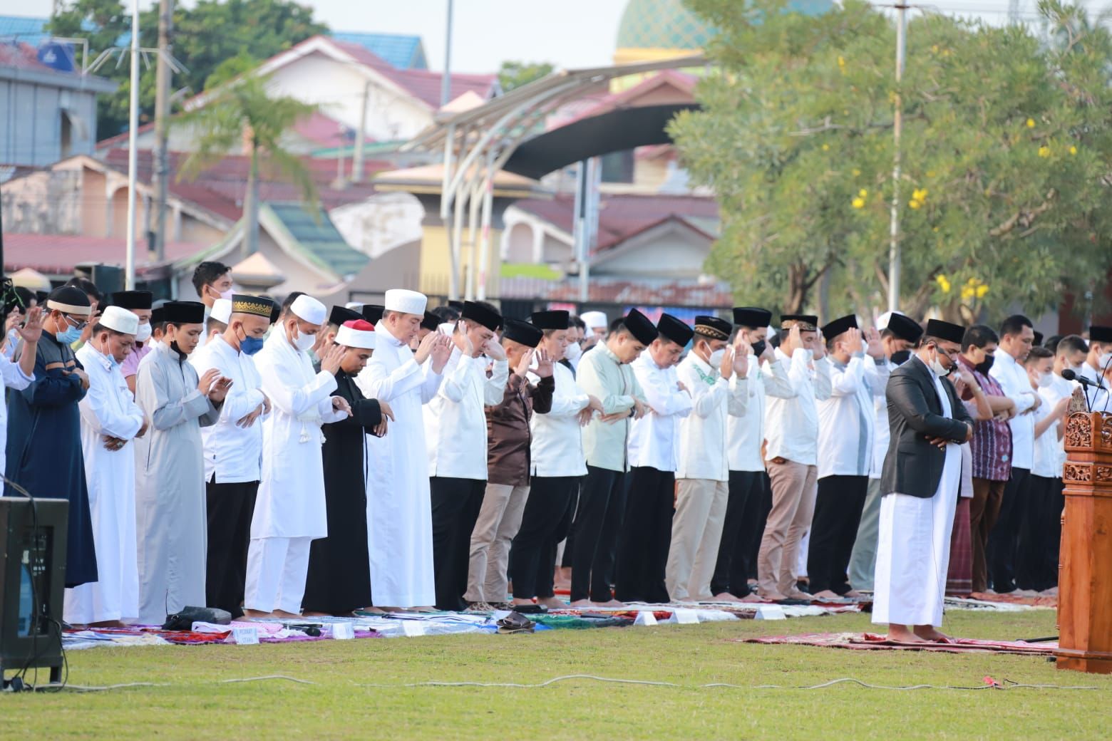 Gandeng PHBI, Polda Riau Gelar Sholat Idul Adha 1443 Hijriah Bersama Masyarakat, 207 Hewan Qurban Didistribusikan