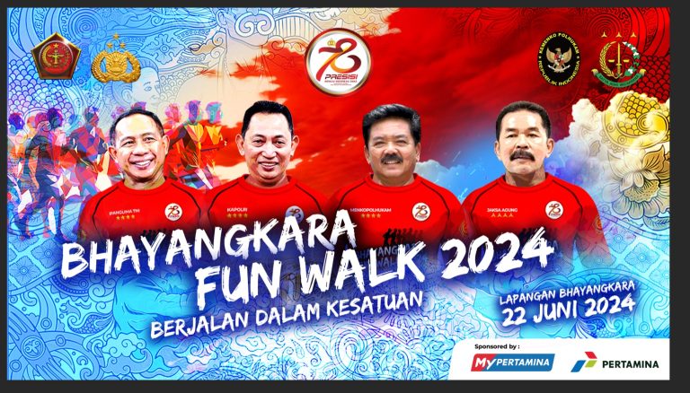 Polri Gelar Bhayangkara Fun Walk 2024: Berjalan dalam Kesatuan Menuju Indonesia Emas 2024