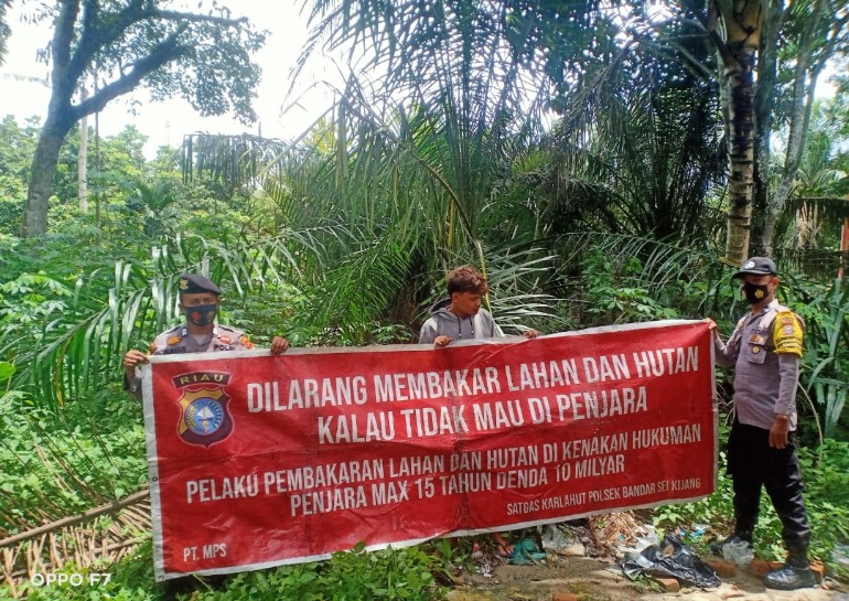 Polsek Bandar Sei Kijang Lakukan Patroli Cegah Karhutla 