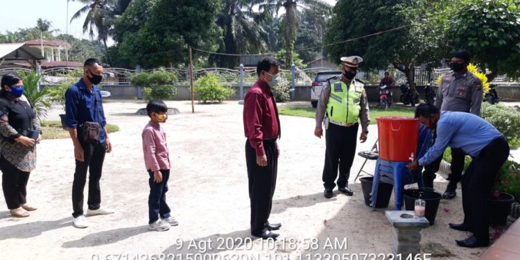 Jajaran Polres Kampar Terus Gencarkan Himbauan Penerapan Protokol Kesehatan