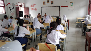 Ikut MPLS, Polsek Teluk Meranti Sosialisasikan Bahaya Narkoba Kepada Siswa-siswi 