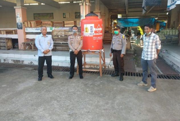 Polres Inhu Tempatkan Wastafel Portabel di Tempat Ini