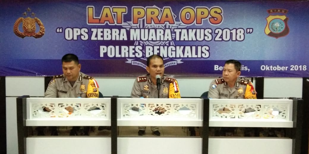 Polres Bengkalis laksanakan Pembukaan Lat Pra Ops Zebra Muara Takus 2018