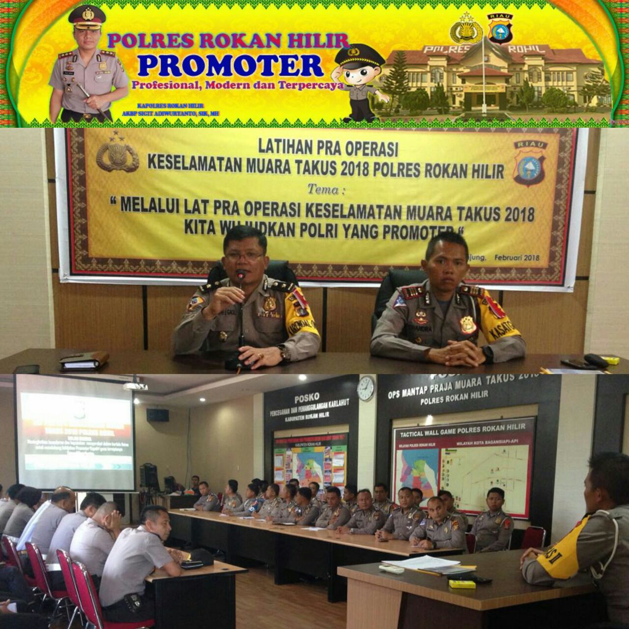 Polres Rohil Laksanakan Latihan Pra Operasi Keselamatan Muara Takus 2018 