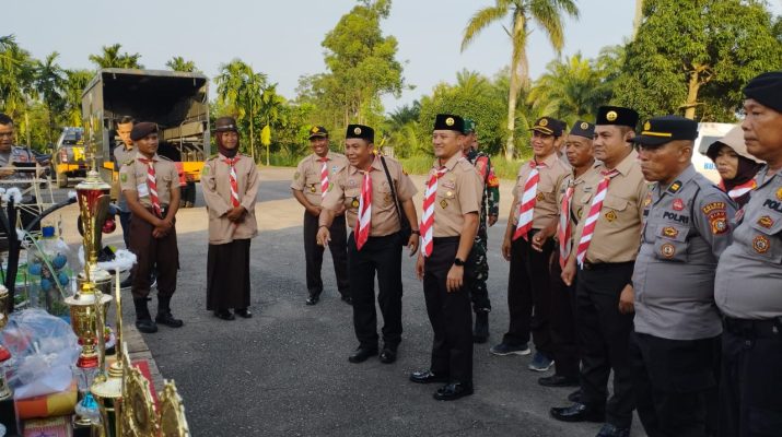 Kapolres Bengkalis Pimpin Upacara Pembukaan Kompetisi Giat Prestasi Pramuka Dan Lomba PBB Tahun 2023