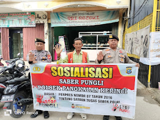 Cegah Praktek Pungli, Polsek Pangkalan Kerinci Lakukan Sosialisasi 