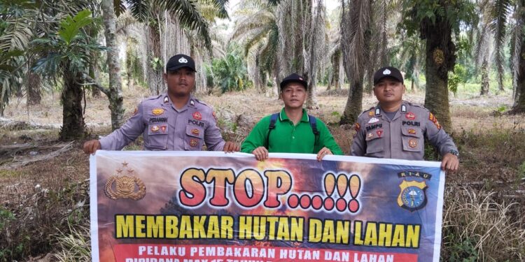 Polsek Teluk Meranti Sosialisasikan Maklumat Kapolda Riau dan Himbauan Cegah Karhutla