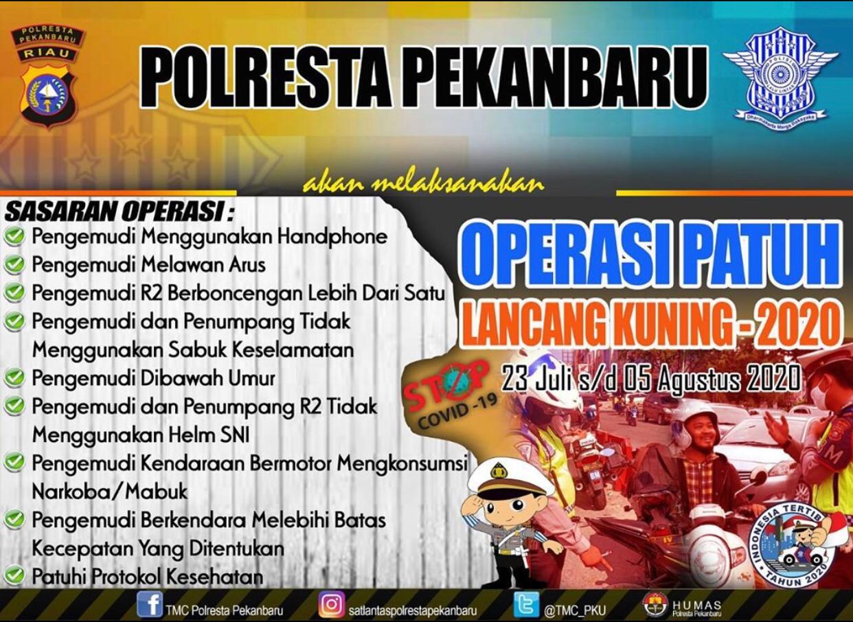 Polda Riau Dan Jajaran Gelar Operasi Patuh 2020