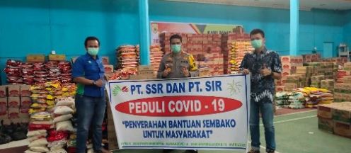 Melalui Polres Inhu Sejumlah Pihak Bantu APD, Masker dan Sembako 
