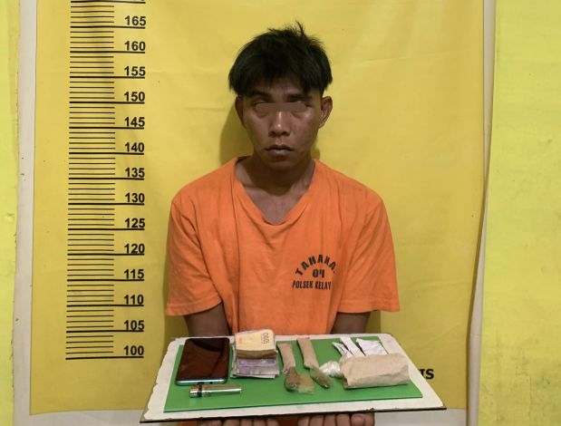 Kapolsek Kelayang Duel dengan Bandar Ganja, 70 Gram Barang Bukti Disita