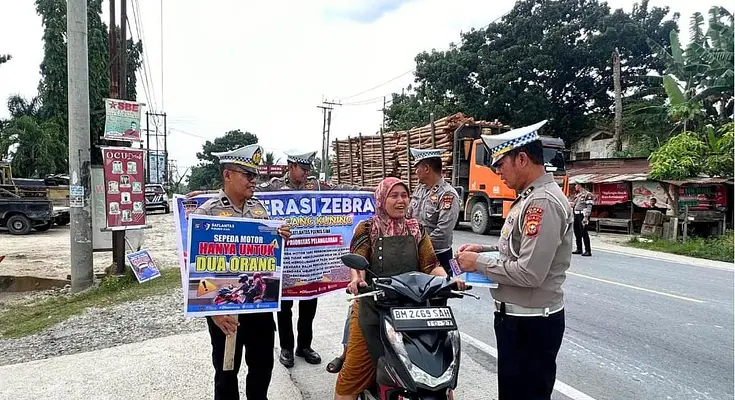 Polres Siak Gencarkan Sosialisasi Ops Zebra 2025 di Koto Gasib