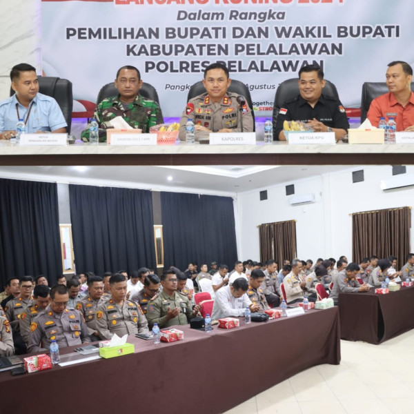 Polres Pelalawan Gelar Rapat Eksternal Jelang Pilkada Pelalawan 2024