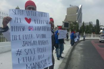 Aktivis Suara Untuk Negeri Gelar Aksi #SavePolri Dan #SaveMahasiswa