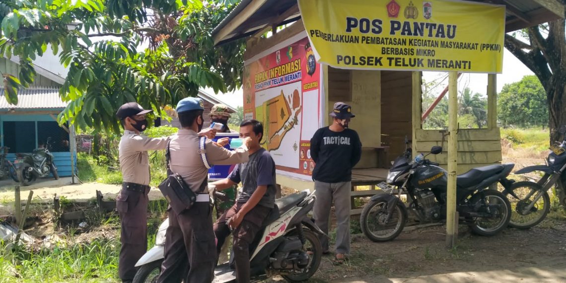 Polsek Teluk Meranti Perketat Pengawasan Prokes di Posko PPKM