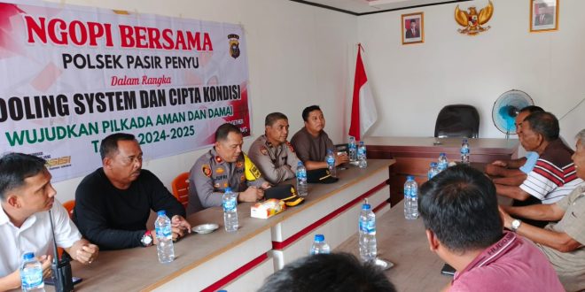 Ngopi Bareng PBB, Kapolsek Pasir Penyu Serukan Pilkada Bermartabat