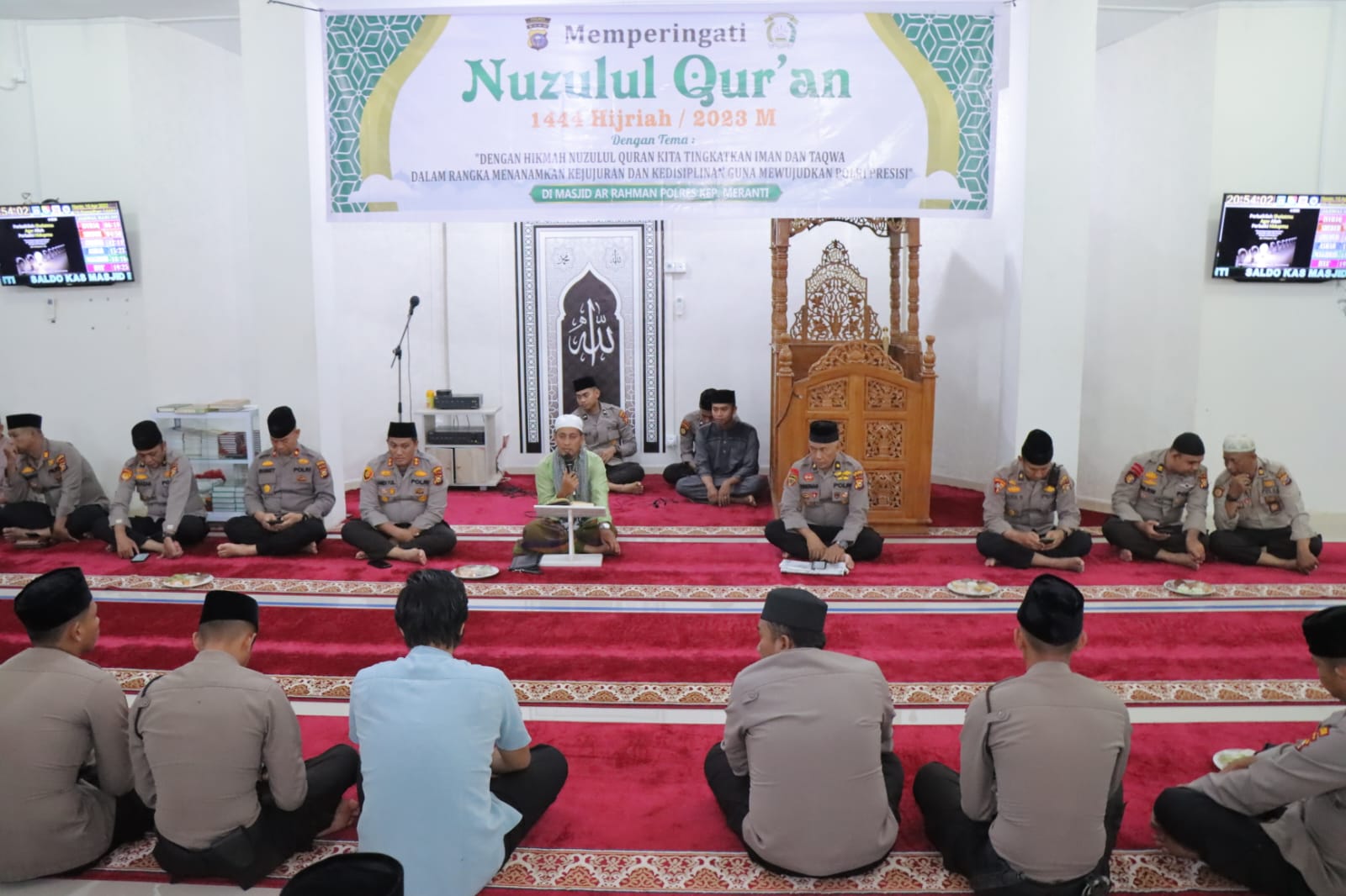 Kapolres Meranti Bersama Jajaran dan Bhayangkari Peringati Nuzul Quran 1444 H