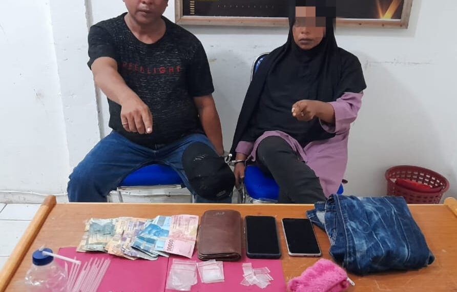 Suami Istri Jualan Shabu Diringkus Unit Reskrim Polsek XIII Koto Kampar