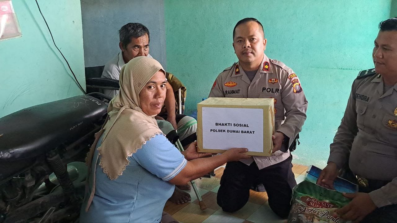 Kapolsek Dumai Barat Kembali Sambangi Warganya yang Menderita Stroke