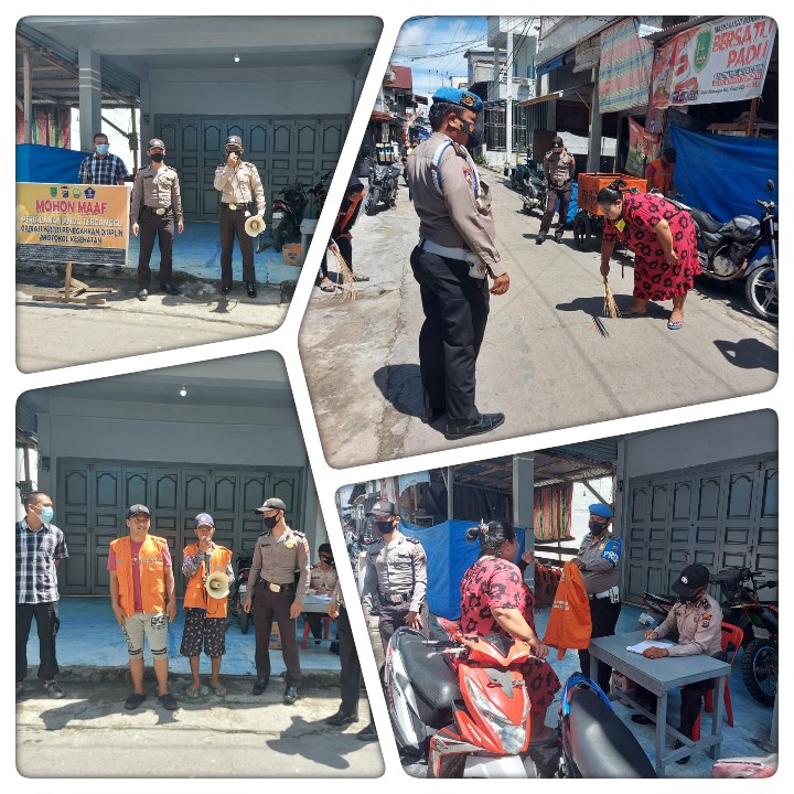 Cegah Penyebaran Corona, Polsek Panipahan Gelar Ops Yustisi di Wilkumnya.