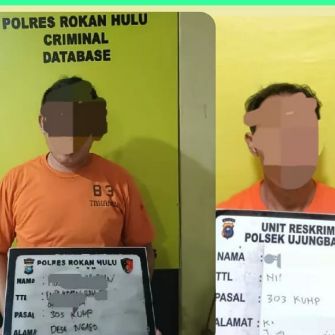 Polres Rokan Hulu Amankan Dua Pelaku Kasus Judi Jenis Toto Gelap