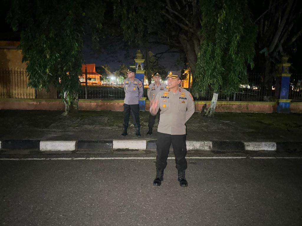 Polres Kuansing Gelar Apel Pengamanan Pawai Takbir Hari Raya Idul Adha 1444 H Tahun 2023